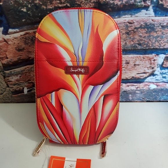 Red Canna Georgia O'Keeffe Crossbody Bag - Picture 2 of 5